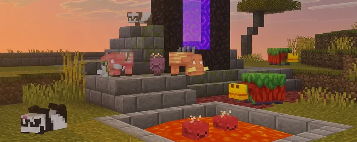 Minecraft-snapshot helmikuu 2026: Baby Hoglin, Zoglin, Strider, Panda ja Snifflet ovat täällä!